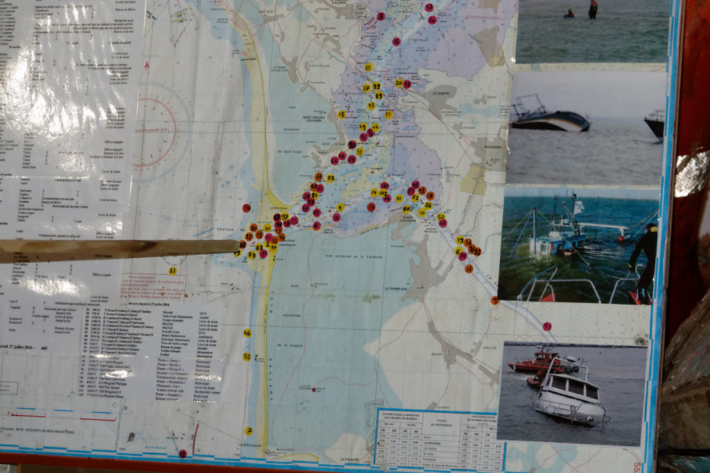 Carte des naufrages dans le Pertuis de Maumusson