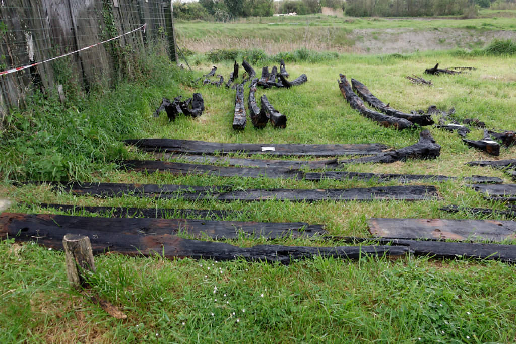 L'épave extraite du sable